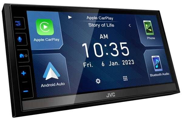 JVC KW-M785BW Digital Media Receiver With Wireless Apple CarPlay and Wireless Android Auto