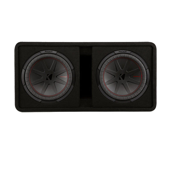 Kicker 48DCWR122 Dual 12″ CompR 2 Ohm Enclosure Subwoofers