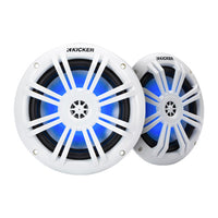 Kicker 49KM604WL KM 6.5" Marine Blue LED Coaxial Speakers